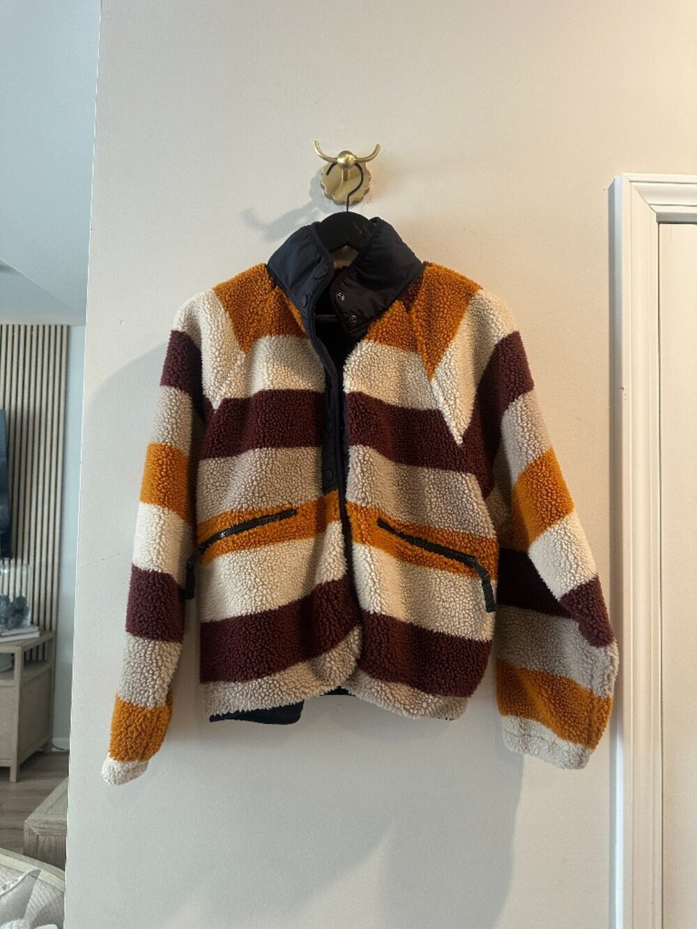FREE PEOPLE Movement Hit The Slopes Printed Fleece Jacket in Multi Size Small - Picture 3 of 6
